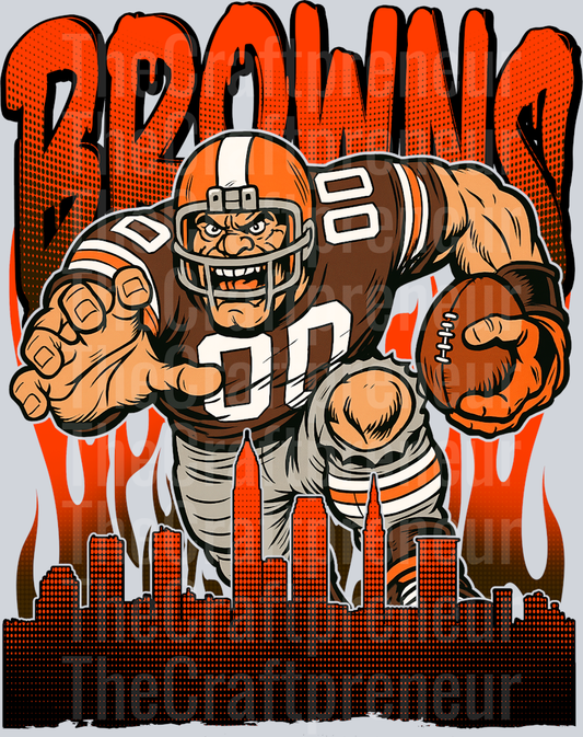 Browns Drip Skyline DTF Transfer