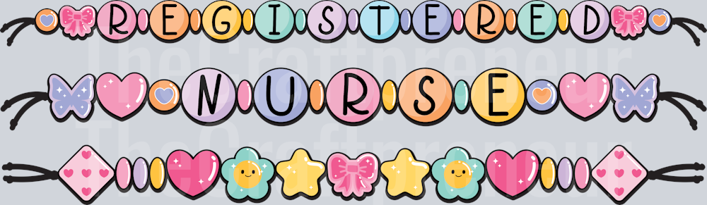 Nurse Bracelets RN DTF Transfer