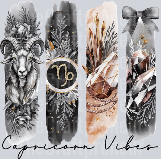 Capricorn Boho Zodiac DTF Transfer