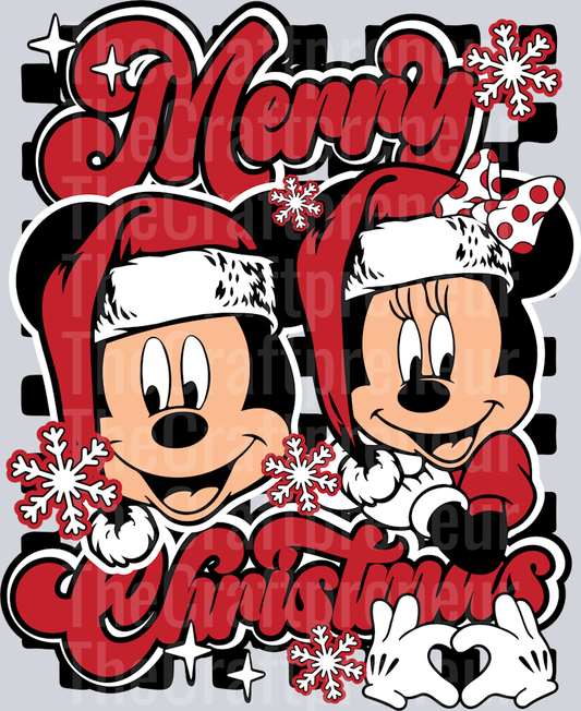 M&M Christmas Winter Red Front & Back (Back) DTF Transfer