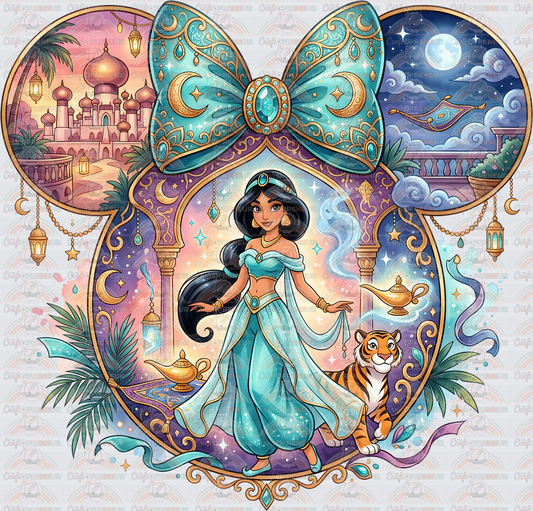 002_Disney_Princess_Watercolor_Mouse Ears_Minnie Ears_Aladdin_Jasmine