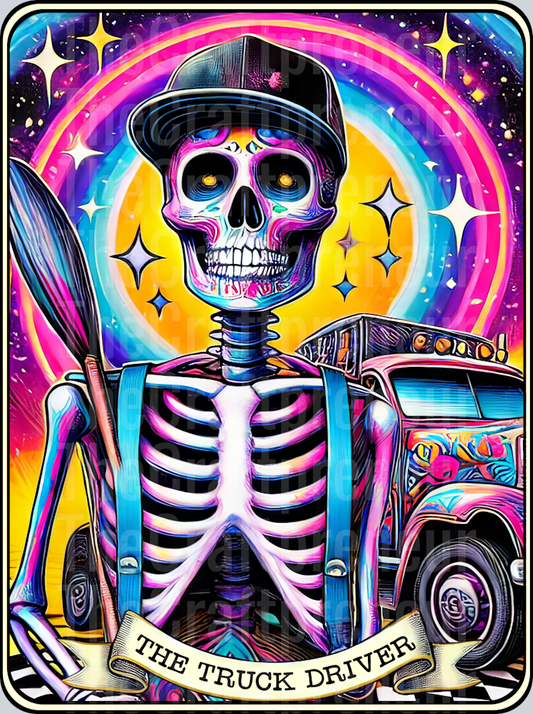 The Truck Driver 2 Tarot Card DTF Transfer
