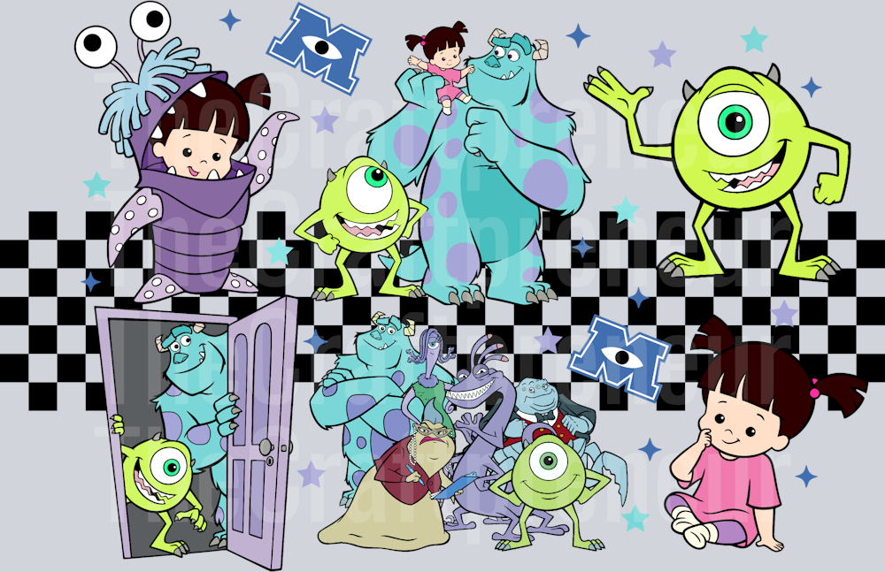 Vans Style Monster Characters DTF Transfer