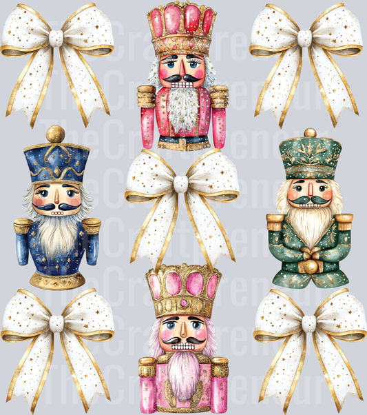 Nutcracker Coquette Bow Grid Classic DTF Transfer