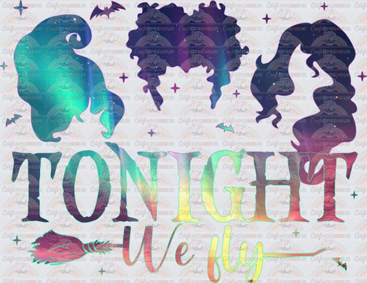 001_Movies_Hocus Pocus_Halloween_Set_Iridescent_Sanderson Sisters_Its Just a Hocus Pocus_Silhouette_Front_Tonight We Fly
