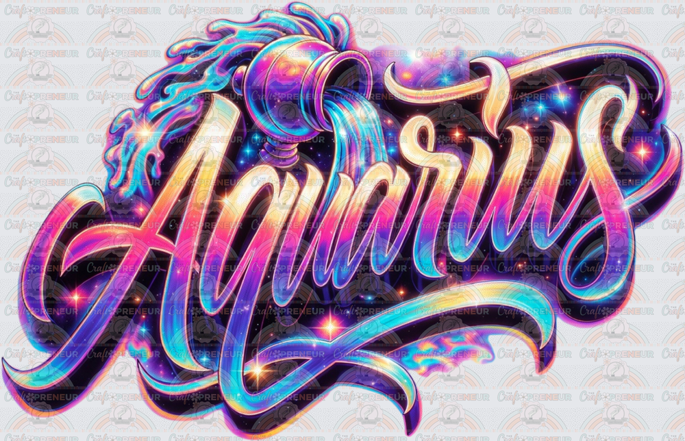 002_Zodiac_Astrology_Neon_Astrological Signs_Celestial_Aquarius