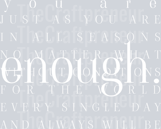 Mental Health_Enough Typography_White
