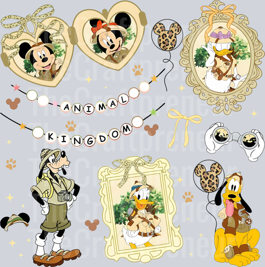 Animal Park Frame Mashup Mr. Mouse & Friends DTF Transfer