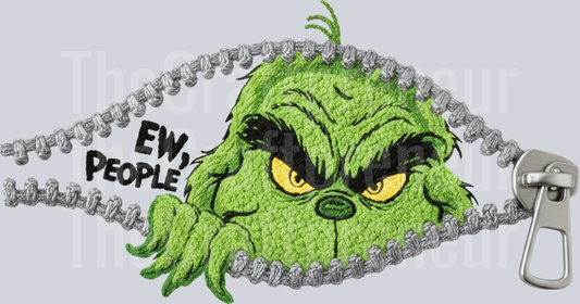 Grinch Faux Crochet DTF Transfer