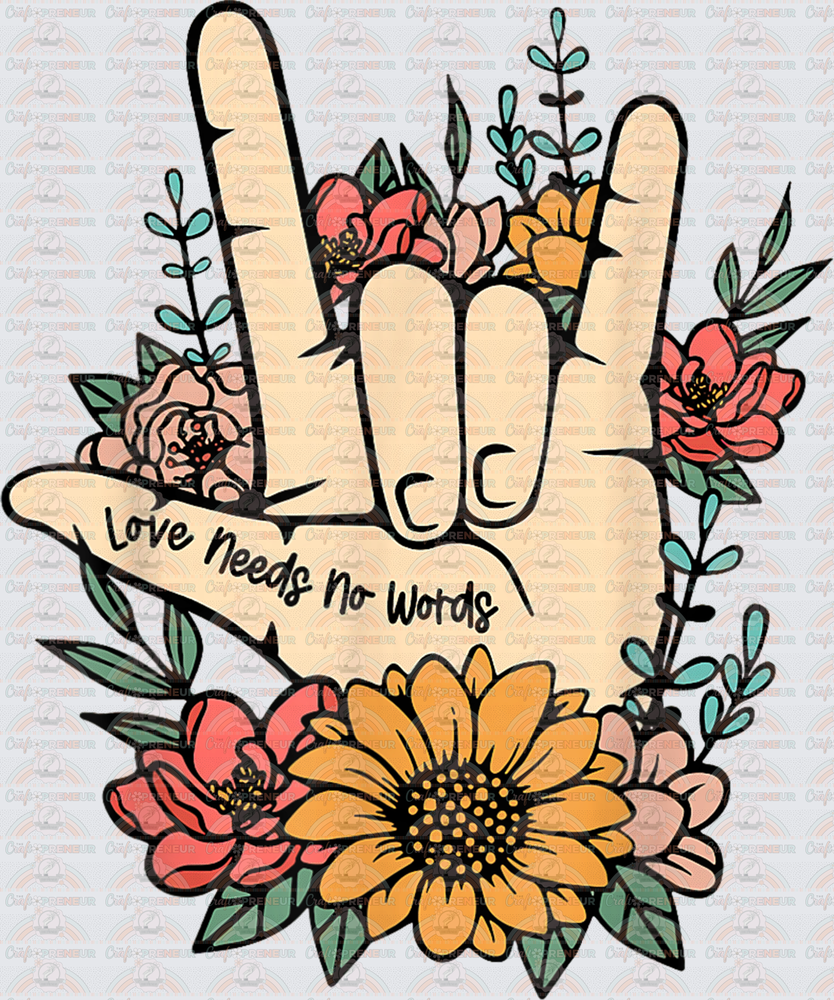 Language_ASL_American Sign Language_I Love You_Love Needs No Words_Florals