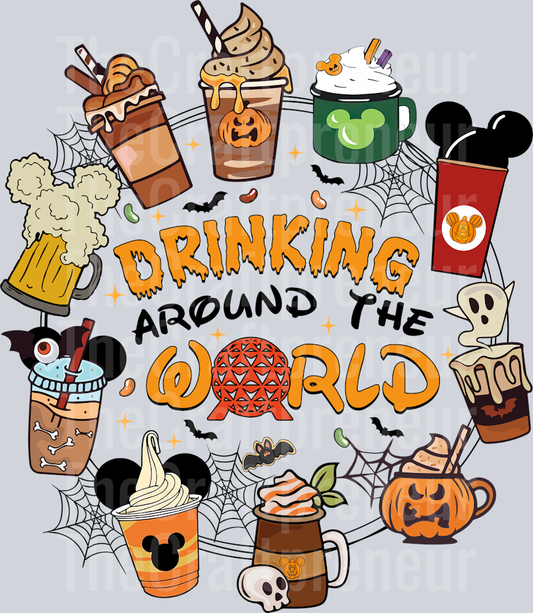 Drinking Around the World Icons DTF Transfer