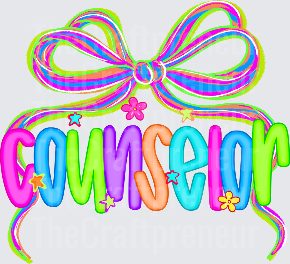 002_School_Jobs_Neon_Coquette Bow_Preppy_Brush Stroke_Counselor