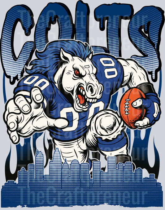 Colts Drip Skyline DTF Transfer