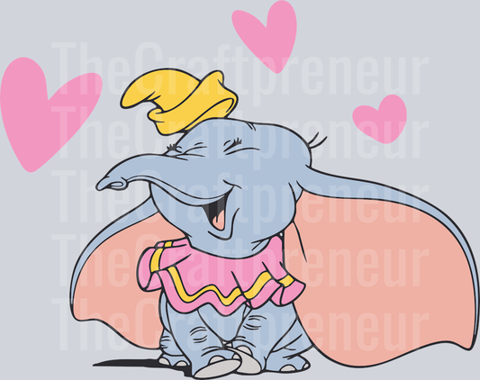 Elephant Mama and Baby Front & Back (Front) DTF Transfer
