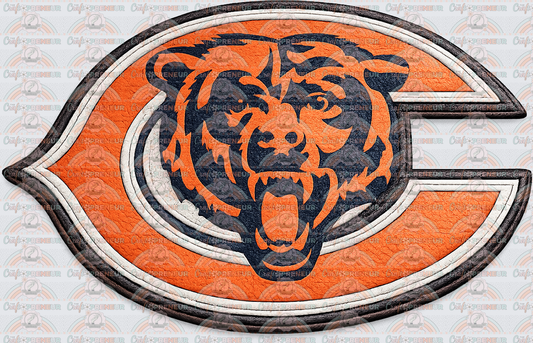 Faux Leather Patch_Chicago_Bears