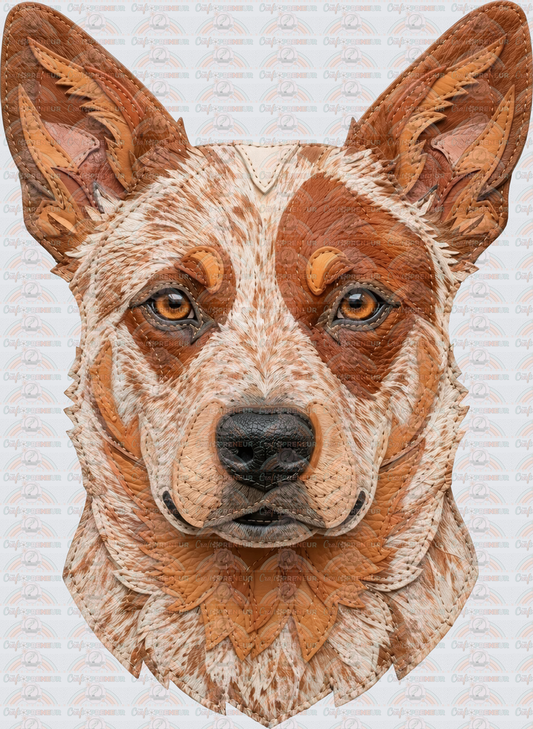 002_Dogs_Breeds_Faux Leather_Faux Embroidery_Hyperrealistic_Red Heeler