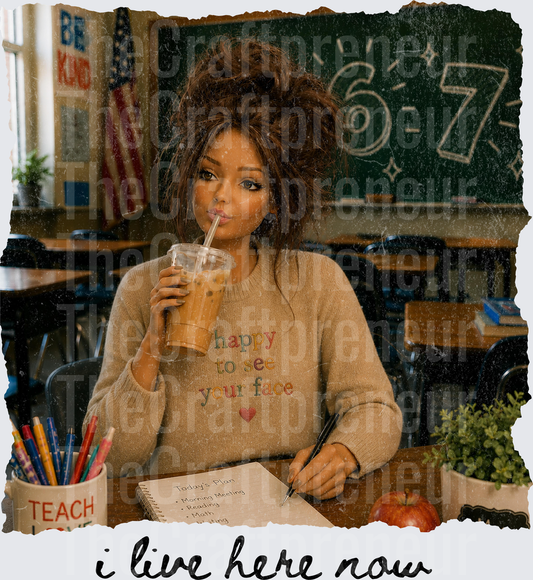 School_Jobs_School_Teacher_Ratchet Barbie_Brunette_I Live Here Now_67_Classroom_Lesson Plan_Iced Coffee_Black
