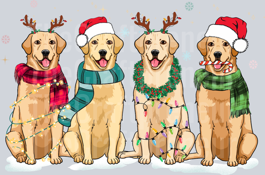 Labrador Retriever Christmas DTF Transfer
