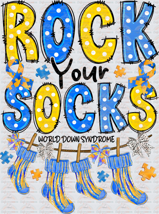 002_Causes_Down Syndrome_Awareness_Blue and Yellow_March Causes_Chromosomes_Rock Your Socks