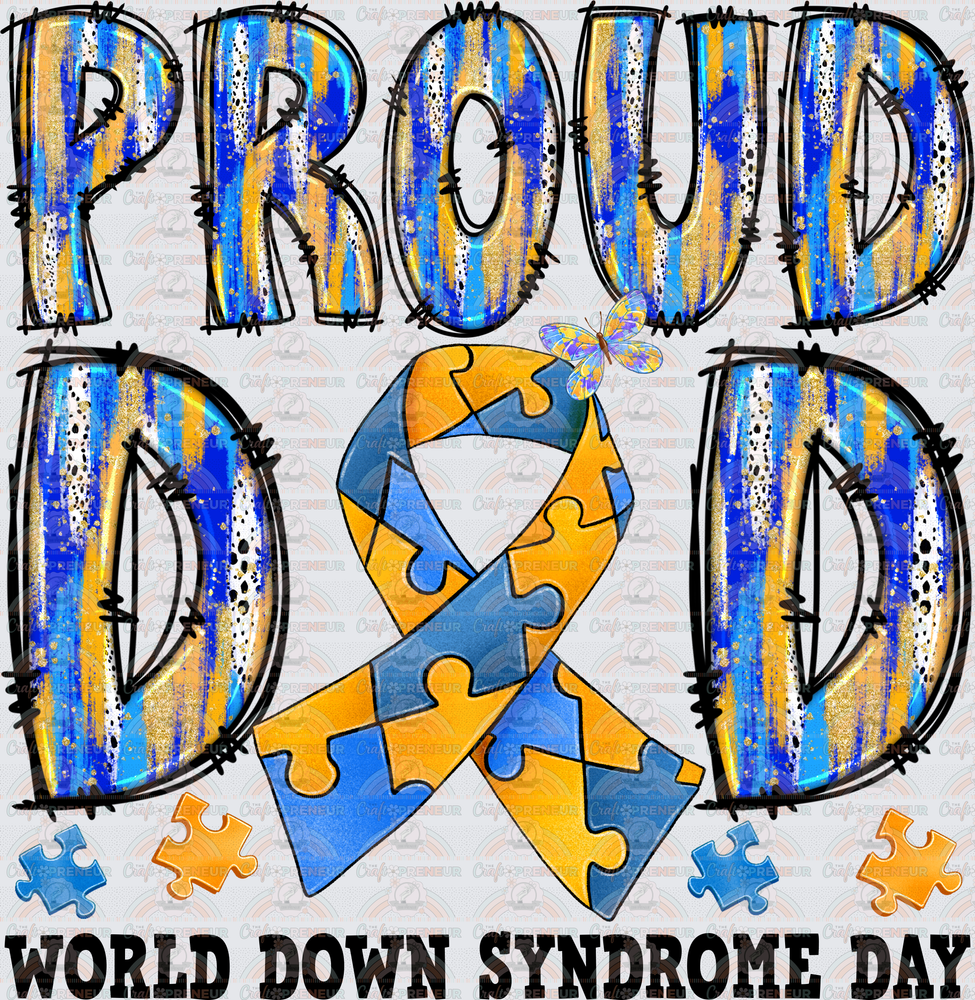 002_Causes_Down Syndrome_Awareness_Blue and Yellow_March Causes_Chromosomes_Proud Dad