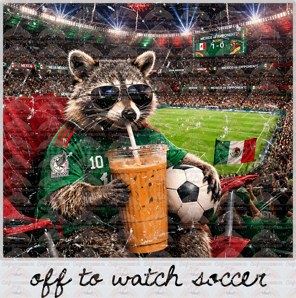 Soccer_World Cup_Raccoon_Mexico_Futbol_Iced Coffee_Stadium_Black