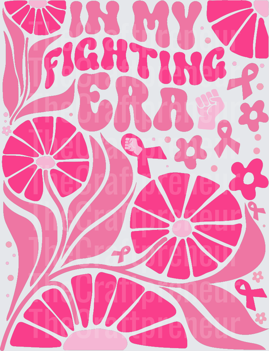 002_Causes_Cancer_BCA_Breast Cancer_Groovy Florals_Pink Ribbon_Oversized_In My Fighting Era_Cancer