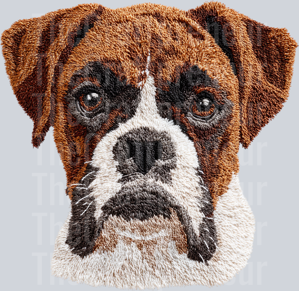 Boxer Latch Hook Dog DTF Transfer