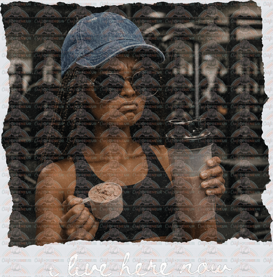 Hobbies_Fitness_Ratchet Barbie_Gym_Melanin_Black Barbie_African American_I Live Here Now_Protein Shake_Sunnies_Dumbbells_White