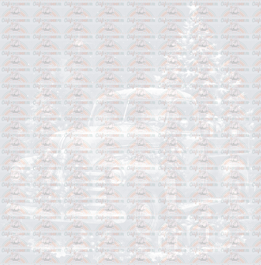 XMAS_Halftone_Vintage Truck_Red Truck_Barn_Christmas