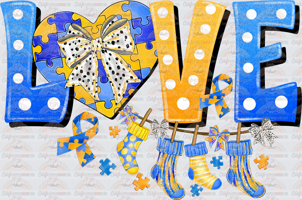 002_Causes_Down Syndrome_Awareness_Blue and Yellow_March Causes_Chromosomes_Love Socks