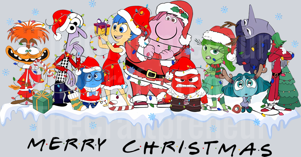 (Set!) Emotions Christmas Character Theme DTF Transfer (Front)