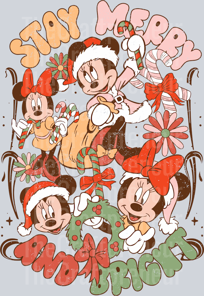 M&M Christmas Retro Front & Back (Back) DTF Transfer