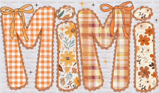 002_Family_Name Set_Fall_Autumn_Gingham_Coquette Bow_Preppy_Cottage Core_Mimi
