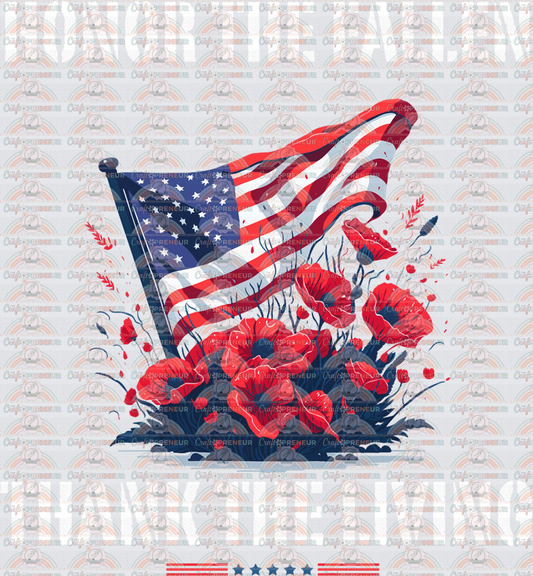USA_Military_Fallen Soldier_Memorial Day_Veterans_Watercolor_Flag