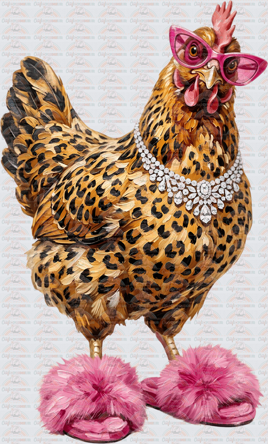 Animals_Farm Animals_Chickens_Slippers_Girly_Diamond Necklace_Glam_Sunnies