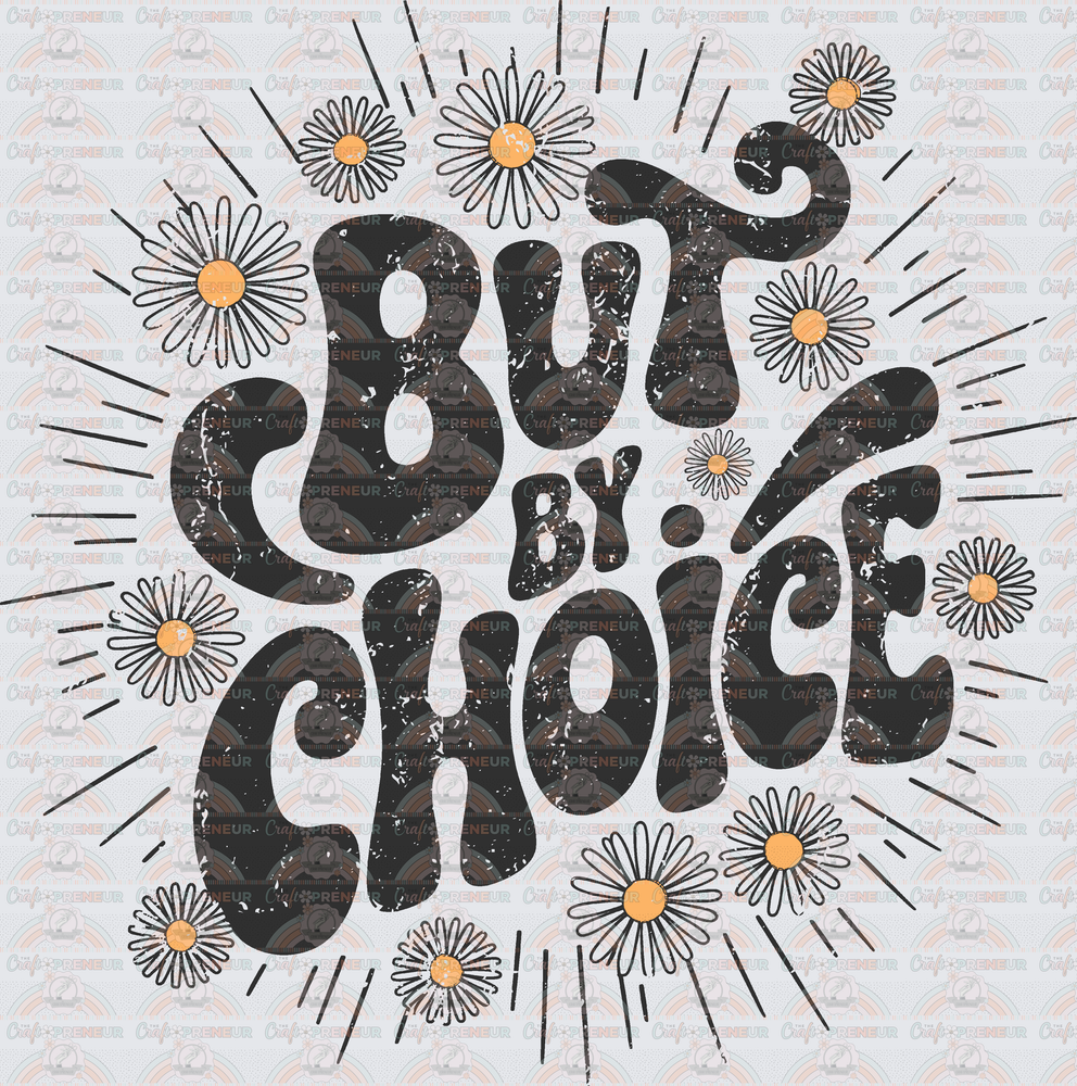 002_Inspirational_Sleeve Set_But By Choice_Groovy_Daisy_Black_Sleeve_Happiness is Not By Chance But By Choice