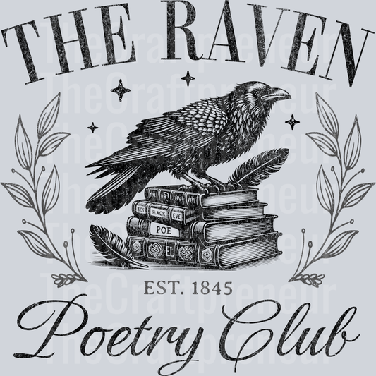 The Raven Edgar Allen Poe DTF Transfer