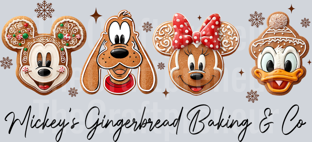 Gingerbread Mouse and Friends Baking Co. DTF Transfer