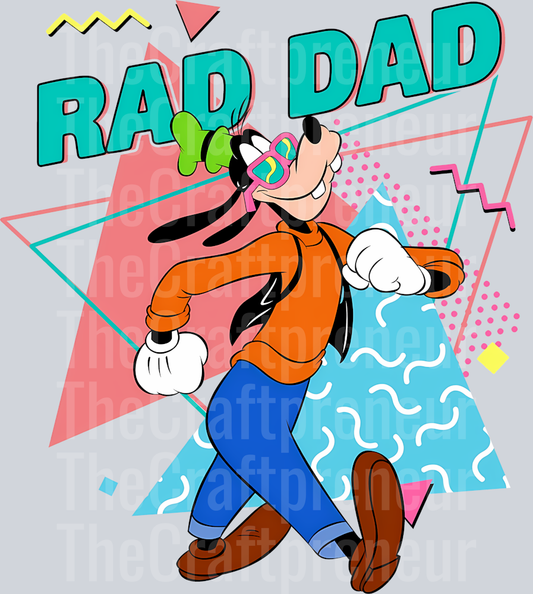 Daddy & Me Set! Rad Dad Retro Disney Dog DTF Transfer