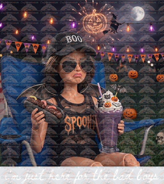 002_Halloween_Ratchet Barbie_Haunted House_Hotdog_Milkshake_Im Just Here for forf the Bad Boys_White_July 2026