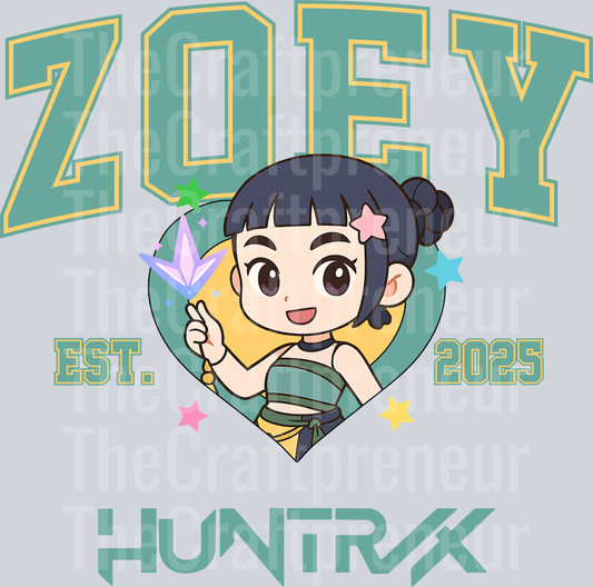 KOP_Huntr-X_Varsity_ZOEY DTF Transfer