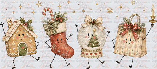 XMAS_Icons_Skinny_Sketch_Gingerbread House_Stocking_Snowglobe_Present