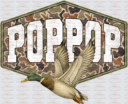 002_Family_Name Set_Dad_Father_Fathers Day_Camo_Hunting_Mallard_Ducks_Badge_POPPOP