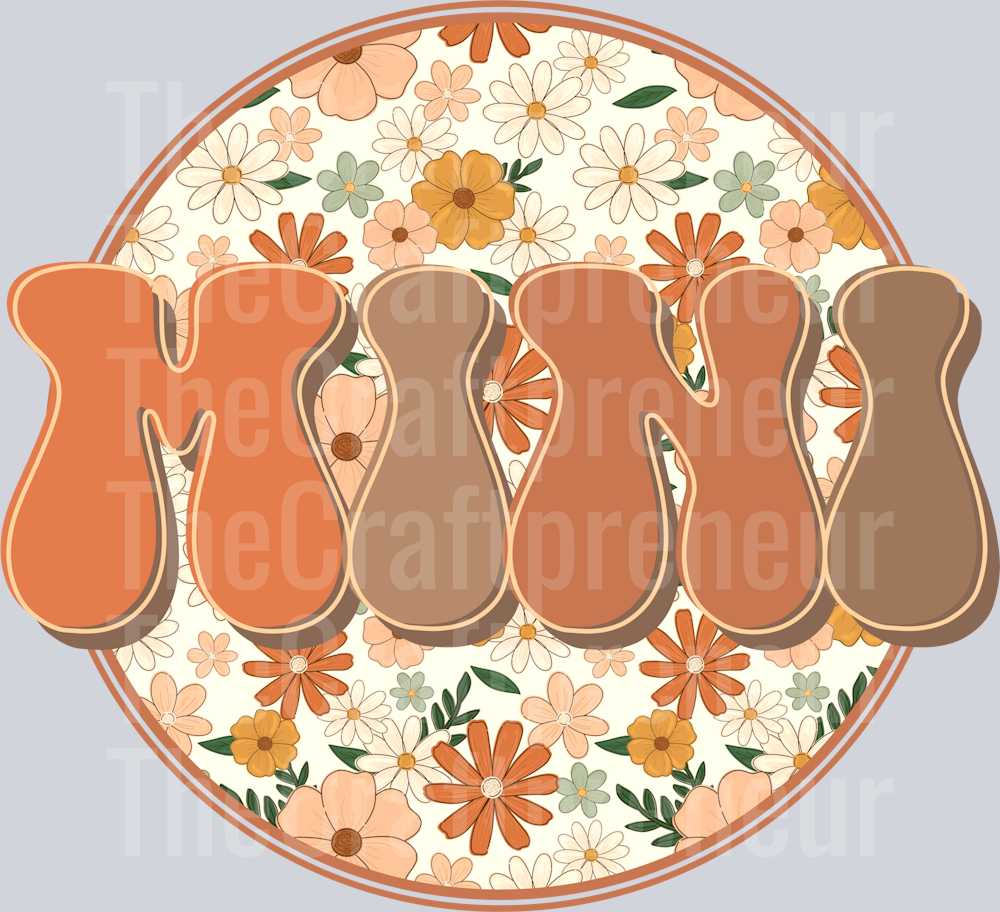 (Set!) Groovy Mommy & Me Set with Florals - Mini - DTF Transfer