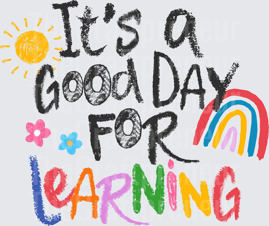 001_School_Teacher_Marker_Sketch_Its a Good Day for Learning_Kdis Drawing_Black_Front