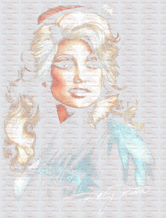 Music_Country Music_Dolly Parton_Vintage_Color_Halftone