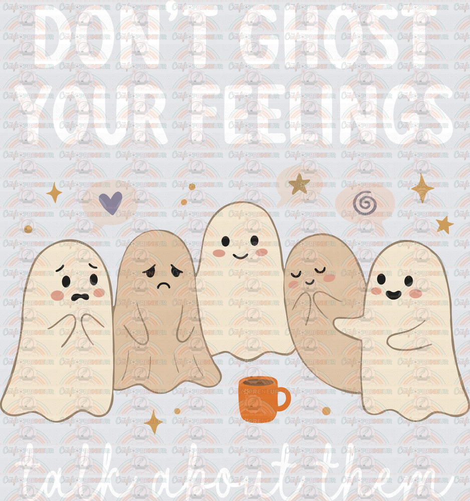 Halloween_Feelings_Ghosts_Dont Ghost Your Feelings_Mental Health Awareness_White