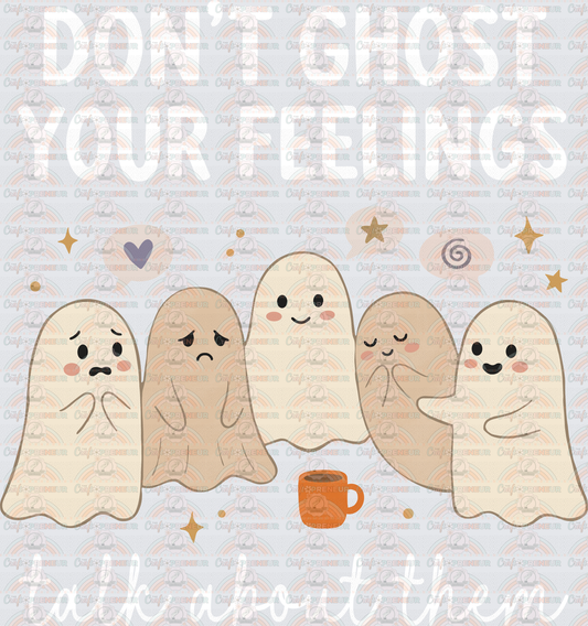 Halloween_Feelings_Ghosts_Dont Ghost Your Feelings_Mental Health Awareness_White