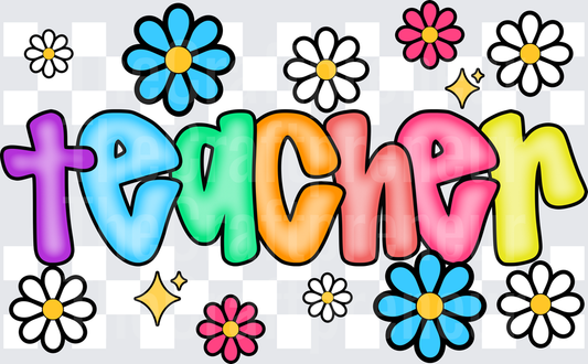 002_School_Teacher_B2S_Checkerboard_Retro_Typography_Teacher_White