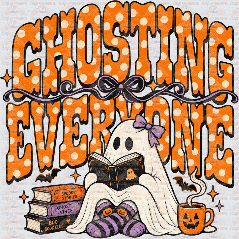 Halloween_Books_Seasonal_Ghosting Everyone_Varisty_Polka dot_Ghost